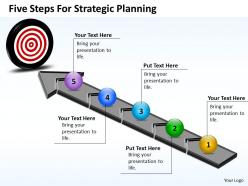 Business powerpoint templates five steps for strategic planning sales ppt slides