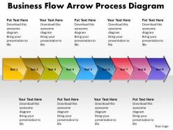 Business powerpoint templates flow arrow process diagram sales ppt slides 9 stages