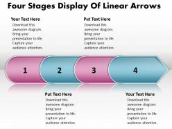 Business PowerPoint Templates four phase diagram ppt display of linear arrows Sales Slides
