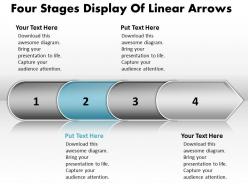 Business powerpoint templates four phase diagram ppt display of linear arrows sales slides