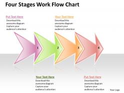 Business powerpoint templates four stage work flow chart sales ppt slides