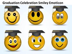 Business powerpoint templates graduation celebration smiley emoticon sales ppt slides