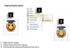 Business powerpoint templates graduation celebration smiley emoticon sales ppt slides