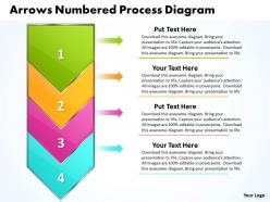 Business powerpoint templates graphics arrows numbered process diagram sales ppt slides 4 stages