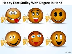 Business powerpoint templates happy face smiley with degree hand sales 121