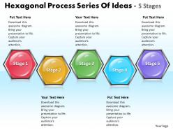 Business powerpoint templates hexagonal process series of ideas 5 state diagram ppt sales slides
