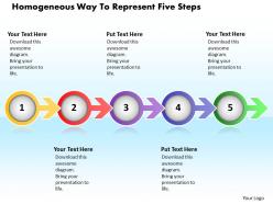 Business PowerPoint Templates homogenous way to represent five steps Sales PPT Slides