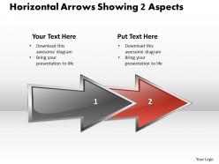 Business powerpoint templates horizontal arrows 2010 showing aspects sales ppt slides