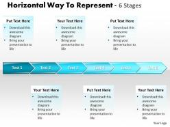 Business PowerPoint Templates horizontal way to represent 6 stages Sales PPT Slides