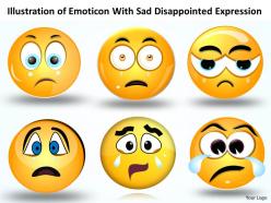 Business powerpoint templates illustration of emoticon with disappointed expression sales ppt slides