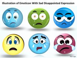 Business powerpoint templates illustration of emoticon with disappointed expression sales ppt slides