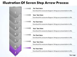 Business powerpoint templates illustration of seven step arrow process sales ppt slides 7 stages