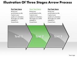 Business powerpoint templates illustration of three state diagram ppt arrow process sales slides 3 stages