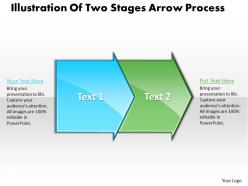 Business PowerPoint Templates illustration of two stage arrow process Sales PPT Slides 2 stages