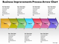 Business powerpoint templates improvements process arrow chart sales ppt slides 7 stages