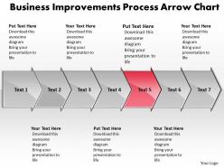 Business powerpoint templates improvements process arrow chart sales ppt slides 7 stages