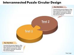 Business powerpoint templates interconnceted puzzle circular design layouts sales ppt slides