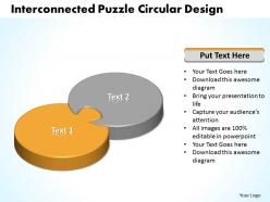 Business powerpoint templates interconnceted puzzle circular design layouts sales ppt slides
