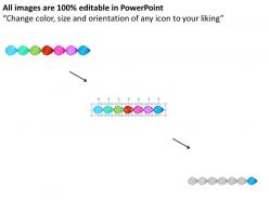 Business powerpoint templates interconnected circular arrows straight line 7 stages sales ppt slides