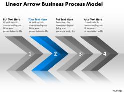 Business powerpoint templates linear 3d arrows process model sales ppt slides