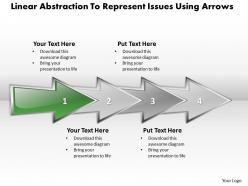 Business powerpoint templates linear abstraction to represent issues using arrows sales ppt slides