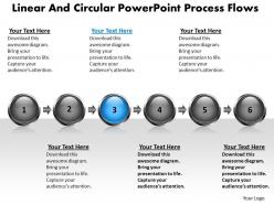 Business powerpoint templates linear and circular process flows sales ppt slides
