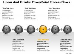 Business powerpoint templates linear and circular process flows sales ppt slides