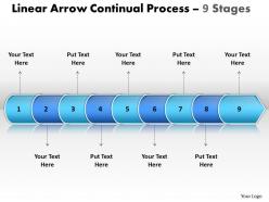 Business PowerPoint Templates linear arrow continual process 9 phase diagram ppt Sales Slides