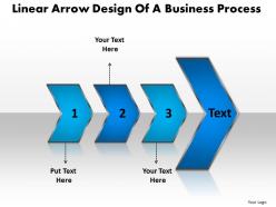 Business powerpoint templates linear arrow design of process sales ppt slides 3 stages