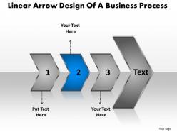 Business powerpoint templates linear arrow design of process sales ppt slides 3 stages