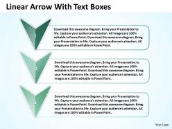 Business powerpoint templates linear arrow with text boxes sales ppt slides