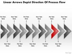 Business powerpoint templates linear arrows depict direction of process flow sales ppt slides