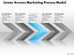 Business powerpoint templates linear arrows marketing process model sales free ppt slides