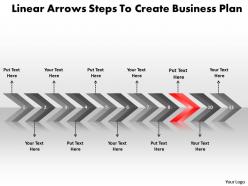 Business powerpoint templates linear arrows steps to create plan sales ppt slides