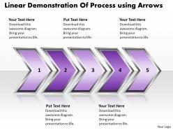 Business powerpoint templates linear demonstration of process using arrows sales ppt slides
