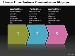 Business PowerPoint Templates linear flow communication diagram Sales PPT Slides