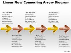 Business PowerPoint Templates linear flow connecting arrow diagram Sales PPT Slides 6 stages