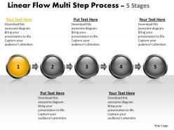 Business powerpoint templates linear flow multi step process 5 state diagram ppt sales slides