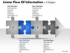 Business powerpoint templates linear flow of information 4 stage sales ppt slides
