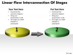 Business powerpoint templates linear flow ppt interconnections of stages sales slides 2 stages