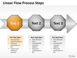 Business powerpoint templates linear flow process charts steps sales ppt slides