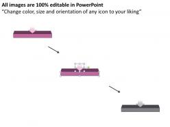 Business powerpoint templates linear flow process graph sales ppt slides 5 stages
