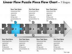 Business powerpoint templates linear flow puzzle piece chart sales ppt slides