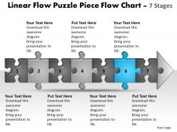 Business powerpoint templates linear flow puzzle piece chart sales ppt slides