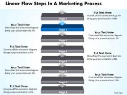 Business powerpoint templates linear flow steps marketing process sales ppt slides