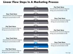 Business powerpoint templates linear flow steps marketing process sales ppt slides