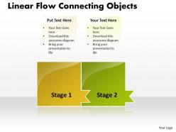 Business powerpoint templates linear flow theme connecting objects sales ppt slides 2 stages
