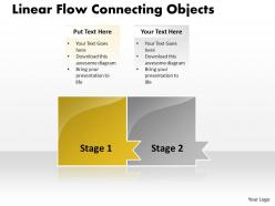 Business powerpoint templates linear flow theme connecting objects sales ppt slides 2 stages
