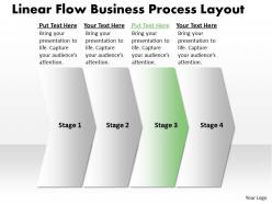 Business powerpoint templates linear flow theme process layout sales ppt slides 4 stages