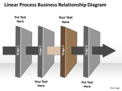 Business powerpoint templates linear process relationship diagram sales ppt slides